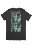 Green Flower Canvas T Shirt