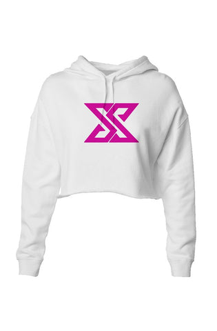 Classic Pink Logo Crop Hoodie