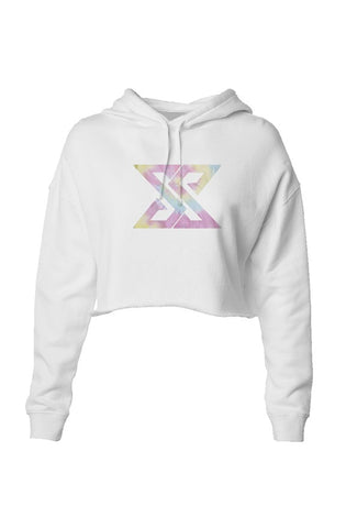 Classic Tie Die Logo Crop Hoodie