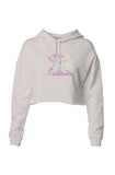 Classic Tie Die Logo Crop Hoodie