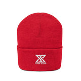 Classic White Logo Knit Beanie