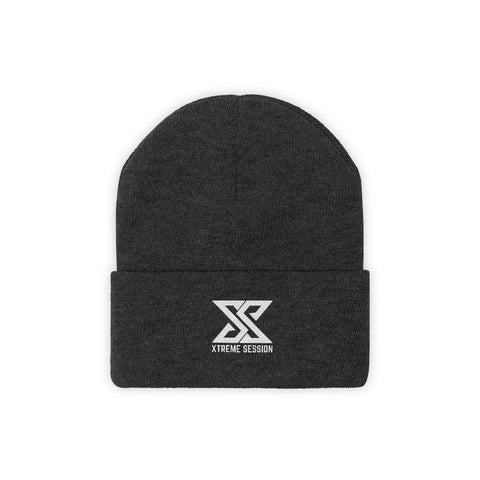 Classic White Logo Knit Beanie