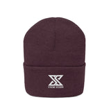 Classic White Logo Knit Beanie